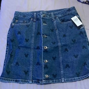 Hot Topic Mickey Mouse Jean skirt